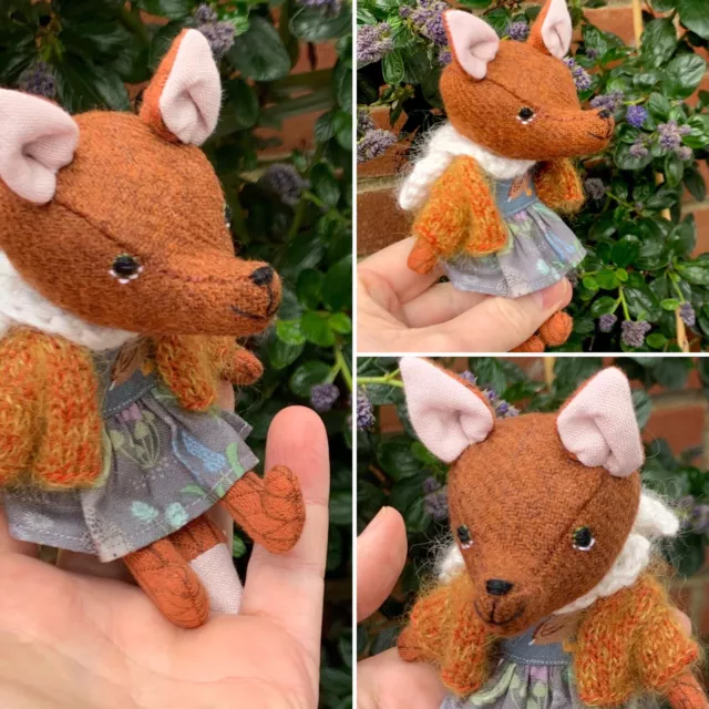 miniature doll, Fox, Dollhouse, Mini Fox, Collectible, Original