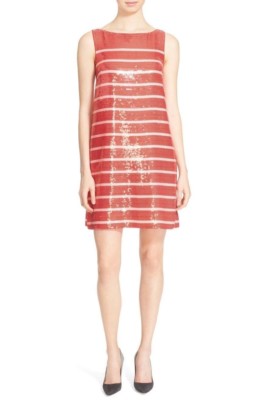 kate spade new york stripe sequin sleeveless shift dress NWT 6