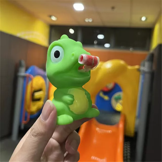 Juguetes creativos de descompresión para niños juguete para pellizcar rana dinosaurio para sacar la lengua