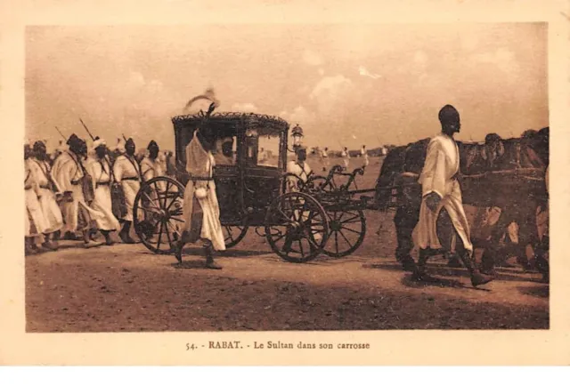 Maroc - n°68045 - RABAT - Le Sultan dans son carrosse