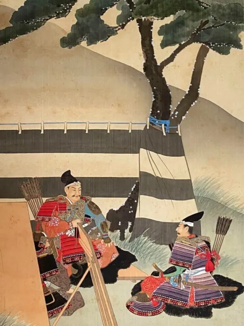 Exquisite Samurai Painting Hanging Scroll Jpn Historical Art Original painting