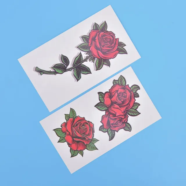 Waterproof Temporary Tattoo Stickers Beautiful Flower Rose fake Flash UnisDC