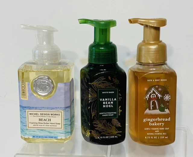 Lot 3: Foaming Hand Soap Bath & Body Works 8.75 oz & Michel Design Works 17.8 oz