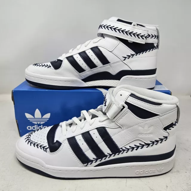 Zapatos de cuero medio para hombre Adidas x Aaron Judge Forum / blancos marinos / GY3814 / talla 12