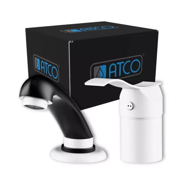 ATCO® Wave HD weiss Friseur Wasserhahn Waschbecken Handbrause Waschsessel