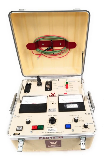 Phenix Technologies PAD 10-25 Megometer 10kVAC/25kVDC 120 Vac Powers on