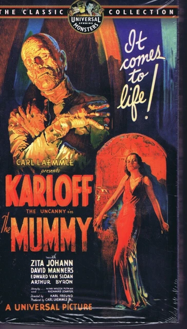 THE MUMMY (1932) Universal Monster VINTAGE SEALED VHS Cassette Boris ...