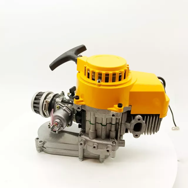 49Cc Mini Dirt Bike Engine With Transfer Box Yellow Pull Start Mini Moto