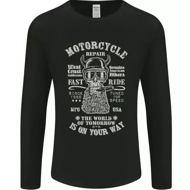 T-shirt riparazione moto biker uomo manica lunga