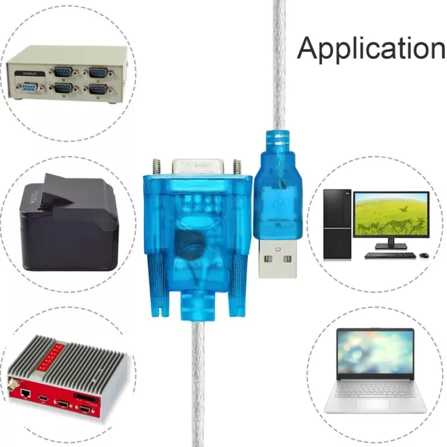 High Quality USB 2.0 to Serial RS-232 DB9 9Pin Adapter Cable 0.8M RS323 TO USB