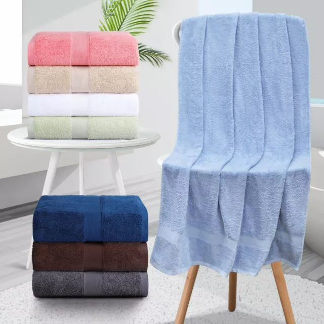 2/4x Extra Large Oversized Bath Sheets 100% Cotton Luxury Shower Body Towels Set 2