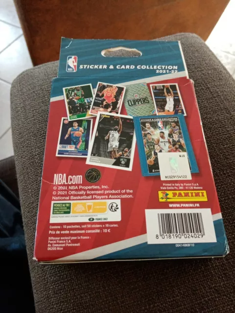 Panini NBA 2021/2022 Carton 10 Pochettes-Neuf Sous Blister-50 Stickers 10 cards 2