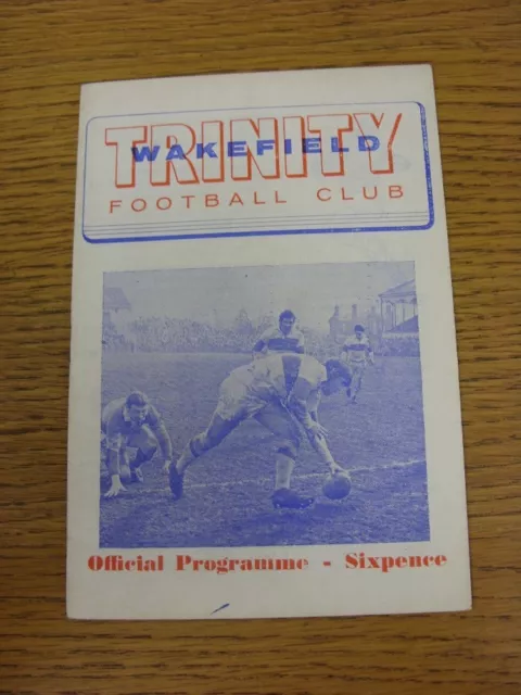 31/08/1970 Rugby League Programme: Wakefield Trinity v Dewsbury