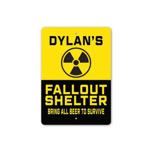 Funny Fallout Shelter Bar Metal Sign
