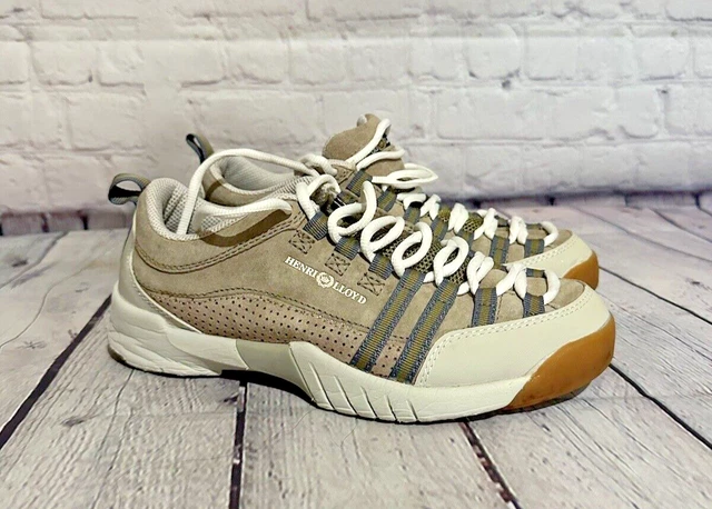 HENRI LLOYD SIZE UK 10 Shot Lace Trainers White Laced 29.99
