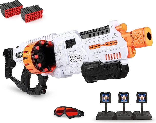 MOTORIZED FOAM DART Blaster Electric Adventure Toy Gun Automatic 100
