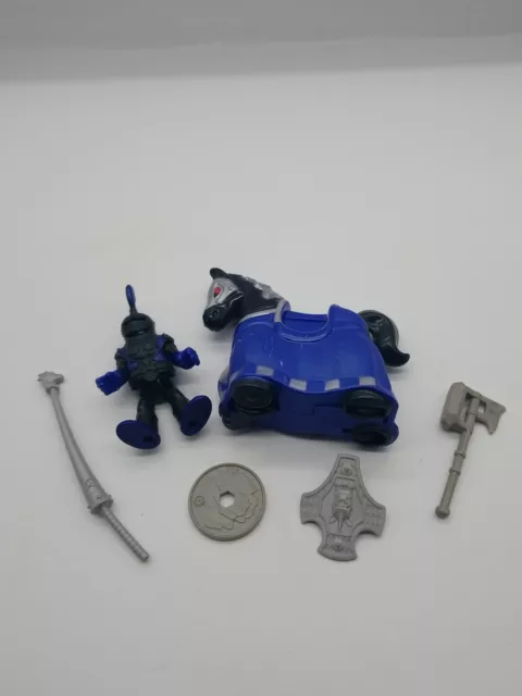 New Fisher Price Imaginext Castle Series Knight And Pull Back Horse, Blue