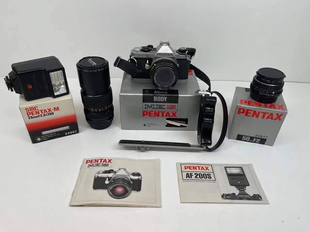 Pentax Me Super 35Mm Film Camera Bundle (See Photos) (Sl3003618)