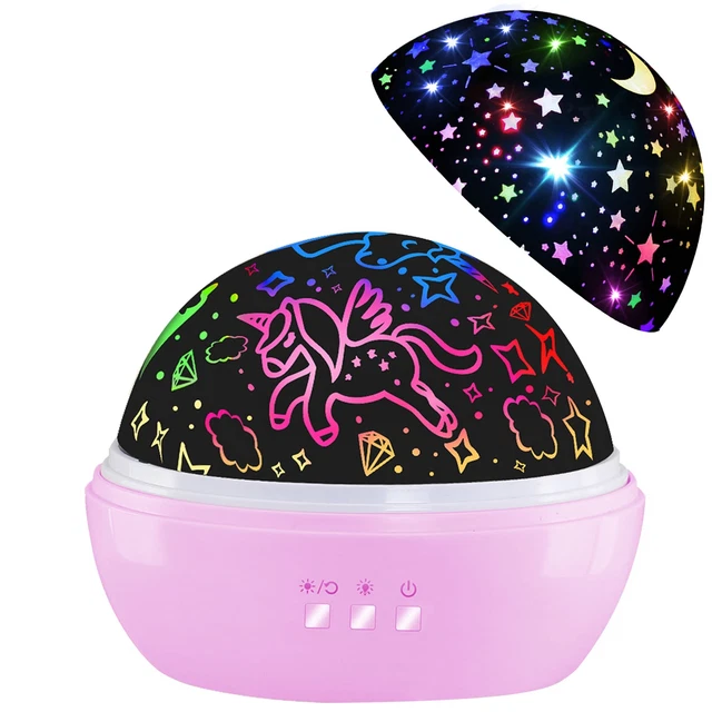 Night Light for Kids,Unicorn Night Light&Star Projector Gifts for Kids...