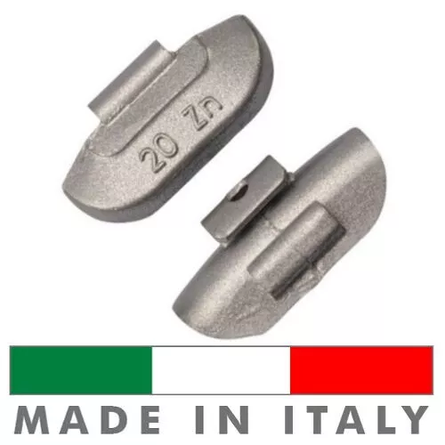 100 X Pesi Equilibratura cerchi ferro da 20g - Contrappesi zinco MADE IN ITALY