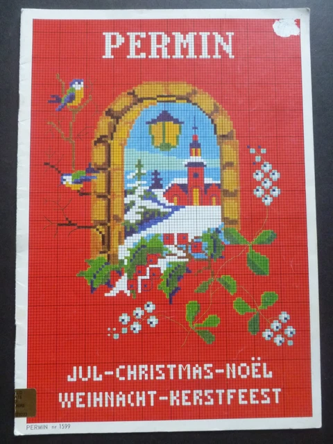 JUL - WEIHNACHTEN - NOËL by PERMIN - Vintage dänisches Kreuzstichmuster Buch