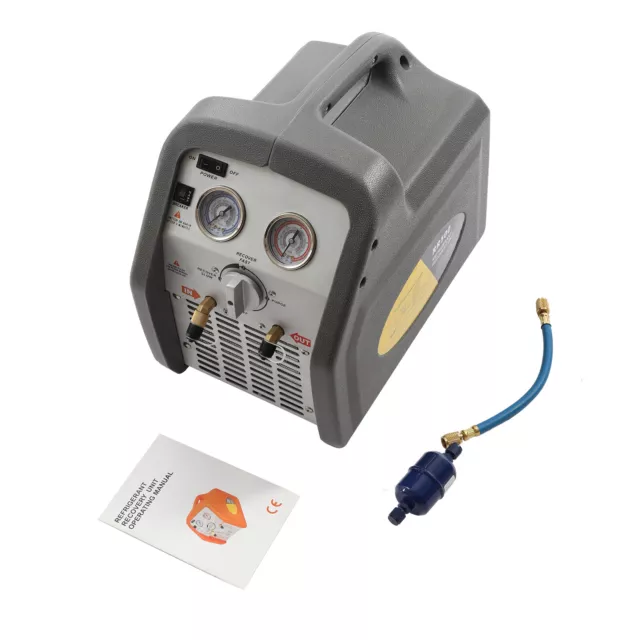 Refrigerant Recovery Machine 1/2HP Dual Cylinder HVAC Recycling Tool 110V USA