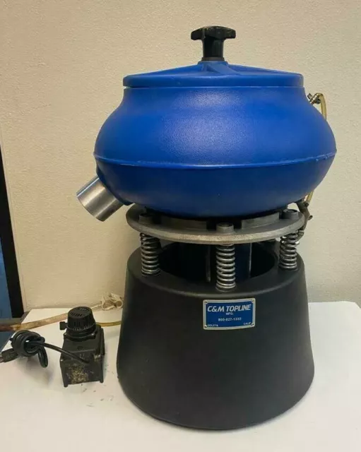 C&M Topline Rotary Media Vibratory Tumbler Duburring Finishing 110 Volt 1/2 HP