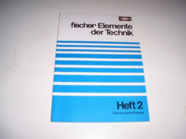 Fischertechnik Heft Bauanleitung, Elemente der Technik, Heft 2,   TOP