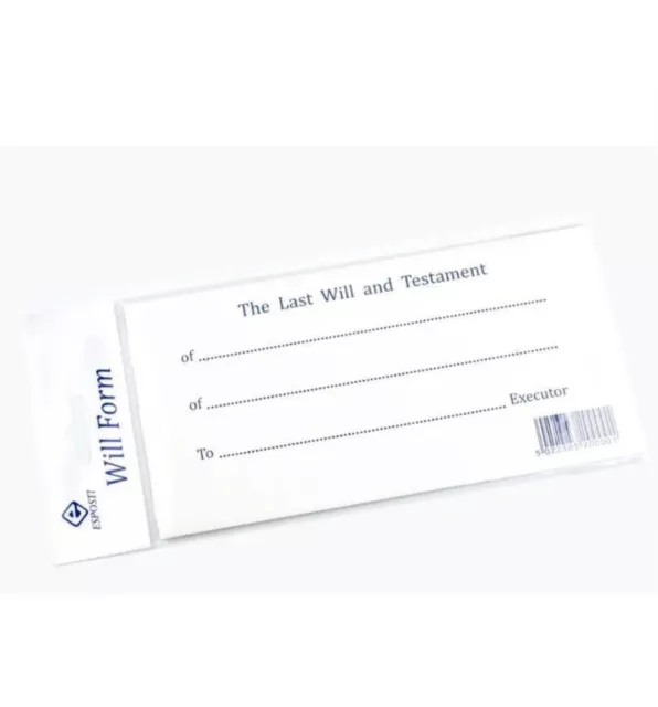 Last Will And Testament Form Printed Envelope Executor + Example Sealed Envelope 2