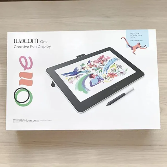 Wacom One LCD Pen Tablet 13.3 Type DTC133W0D Black x White USB/HDMI with Box NEW