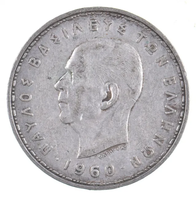 SILVER - WORLD Coin - 1960 Greece 20 Drachmai - World Silver Coin *284