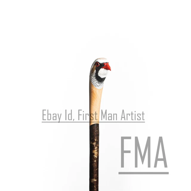 French Partridge Bird Handle Walking Stick Wooden Hand Carved Cane Bird Cane Gif