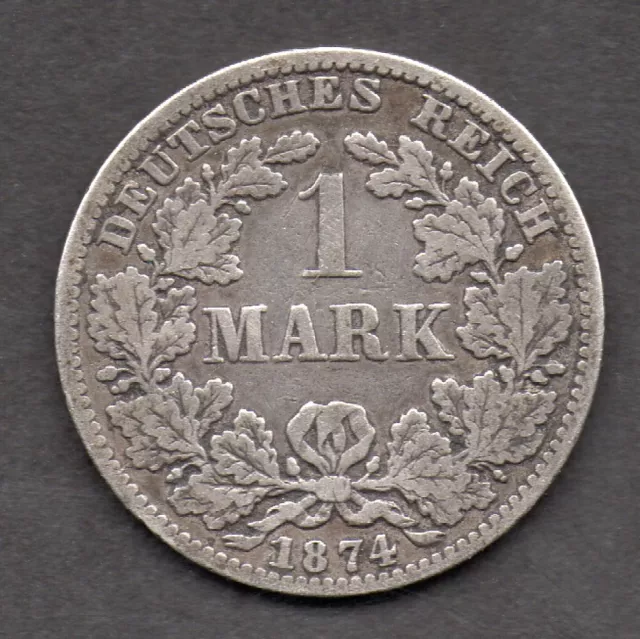 1874-A Germany deutsches reich 1 mark silver coin