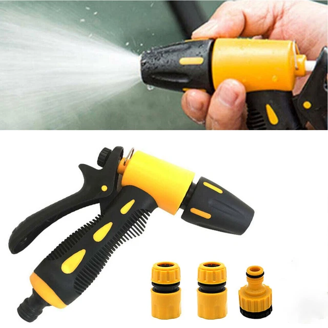 Garden Hose Spray Gun, Adjustable High Pressure Hosepipe Nozzle Sprinkler Washin