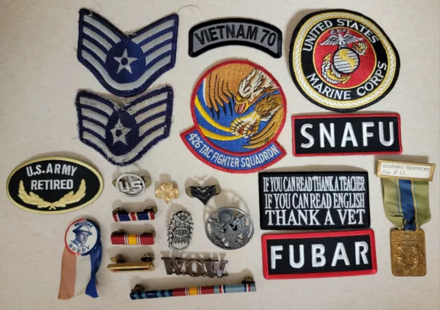 Vintage Military Memorabilia & Merch Unique Estate Sale Find