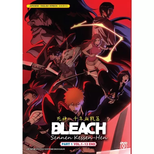 DVD - Bleach Thousand-Year Blood War Part 1 (Eps 1-13 End) - English Dubbed
