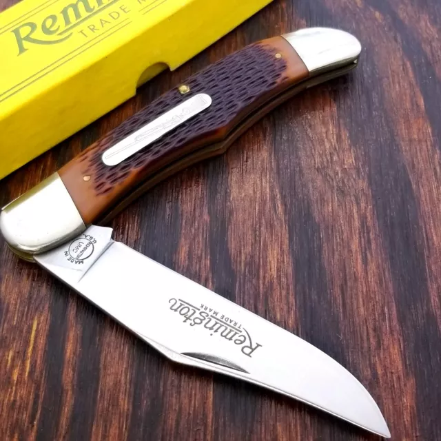 Remington Umc R870 Hunter Finger Grooved Folding Pocket Knife Made in Usa