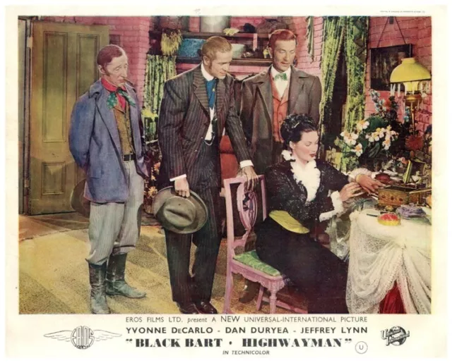 Black Bart Highwayman 1948 Original Lobby Card Yvonne De Carlo Dan Duryea