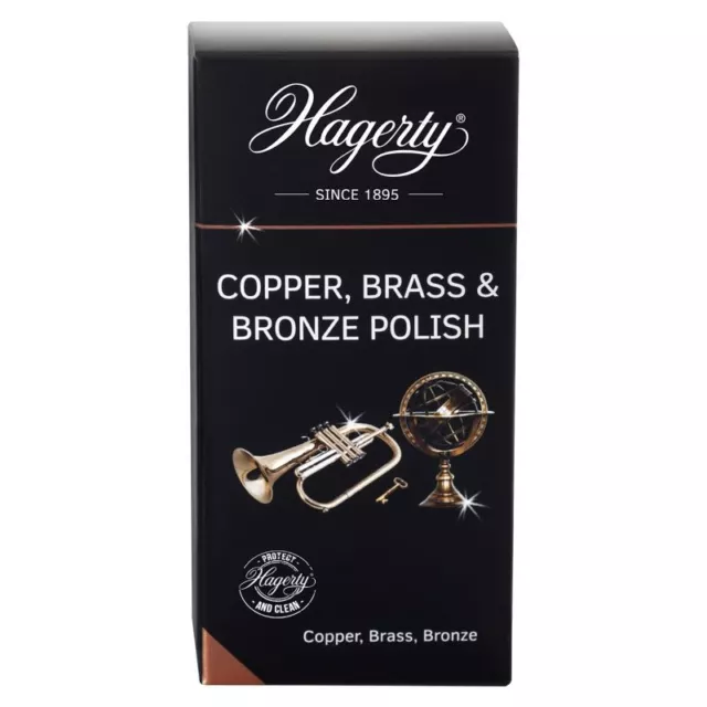 Hagerty Brass Copper & Bronze Polish 250ml Anti Tarnish Agent Cleaning Shine