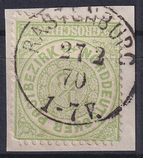 68225) RASTENBURG Ostpreußen nachverwendeter Stempel 1870 auf Briefstück