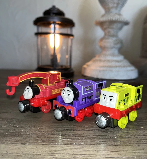 THOMAS FRIENDS TRAIN TAKE Along N PLAY  Diecast LOT SCRUFF HARVEY CHARLIE