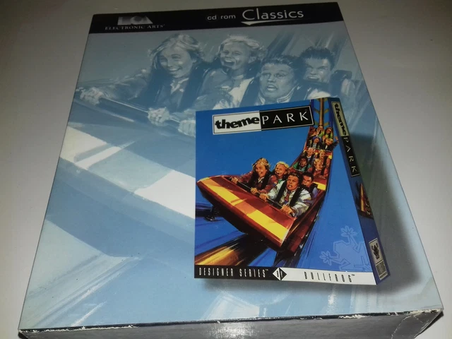 Jeu Theme Park PC Big Box - Version FR/EN, état Moyen, Non Testé, édition Electronic Arts