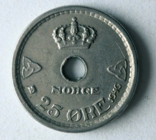 1946 NORWAY 25 ORE - Excellent Coin - FREE SHIP - Bin #157