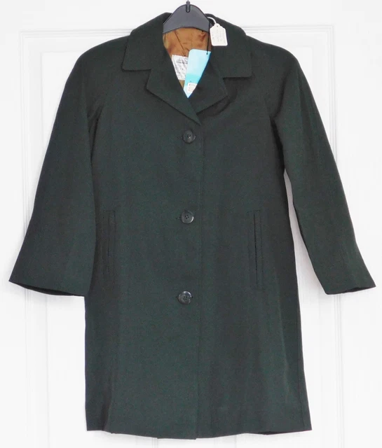 Impermeabile vintage ragazze VERDE scuola mac INUTILIZZATO età 7-8 bambini sarille anni '60 Q