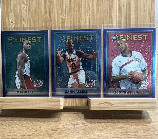 Lotto 3 card cards NBA Topps Finest 1996 Mario Elie Sam Cassell Scott Williams