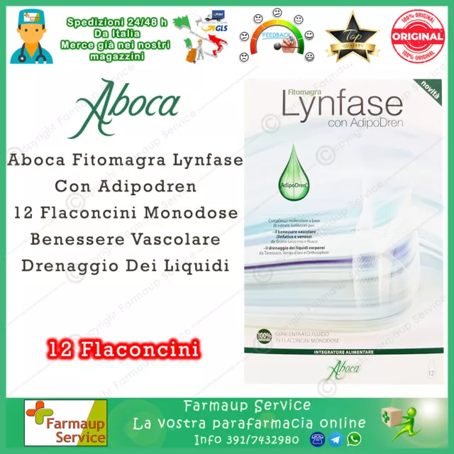 Aboca Fitomagra Lynfase Con AdipoDren 12 Flaconcini In Vetro Da 15 g Ciascuno