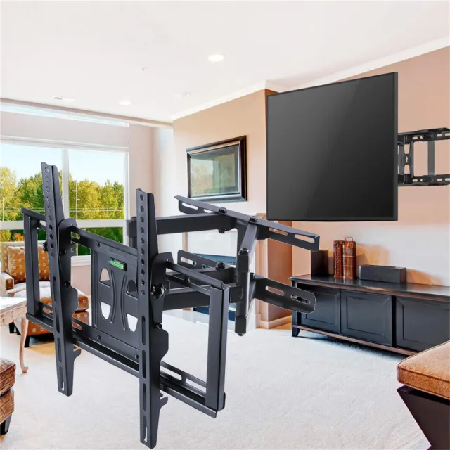 Adjustable TV Mount Pull Out Articulating Dual Arms TV Bracket for 30 50 55 56"
