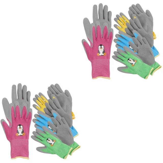 8 Pairs Safety Work Gloves Small Gardening Children's Outdoor