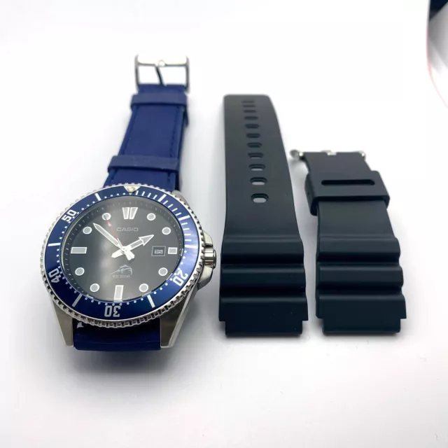 Casio duro blue bezel sale