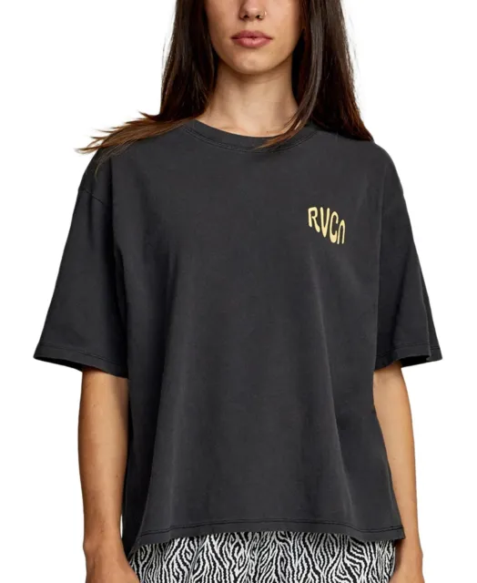Rvca Juniors' Women' Shirt Short Sleeve Cotton Collected Top X-Small XS